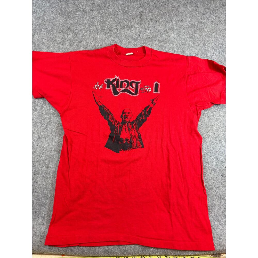 VINTAGE The King And I Shirt Mens Red Graphic Single Stitch Tee Streetwear XL